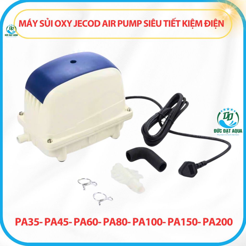 Máy sủi khí oxy cho hồ cá  Jecod PA 35-200 (máy chạy rất êm, khỏe, tiết kiệm điện)