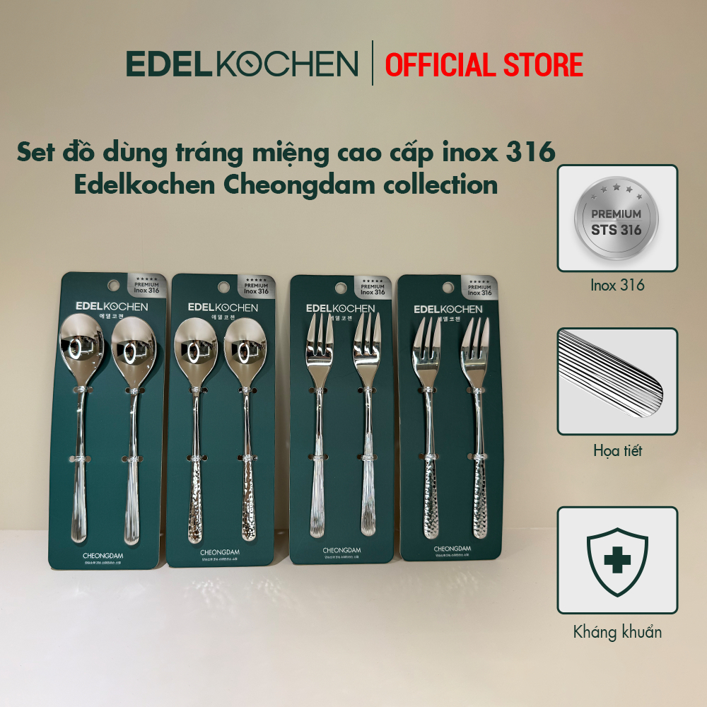 Set đồ dùng tráng miệng cao cấp inox 316 Edelkochen Cheongdam ...
