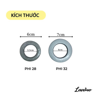 Set 10 Khoen Ore Rèm Vải LAVEMO Vòng Ốp Nhựa Chống Bung K01