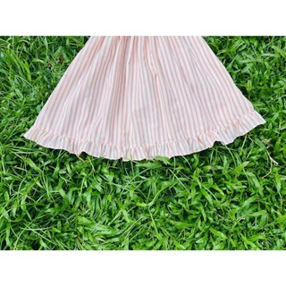 [B&G] Đầm váy cánh tiên ngực phối nơ kẻ sọc mùa hè cho bé gái từ 12-45kg(2-12 tuổi)