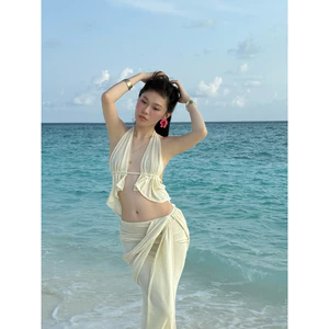 AESTHETE - DUNE SET áo 2 dây cột lưng mix chân váy dài