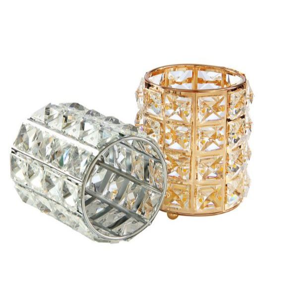 Cốc pha lê đựng bút, cọ trang điểm sang chảnh, deco, chụp ảnh