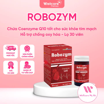 [TIM MẠCH] Viên Uống Robozym Hộp 30 Viên Hỗ Trợ Tim Mạch Chống Oxy Hóa