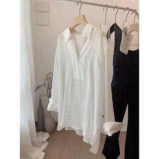 𝗠𝗶𝘀𝘀𝗮 𝗟𝗶𝗻𝗲𝗻 - |LY LINEN| - Áo sơ mi Linen cổ V