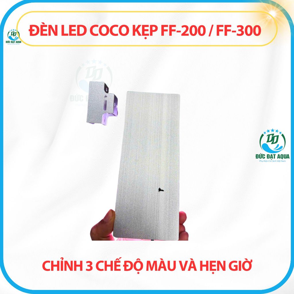 Đèn Led COCO WRGB FF200- FF300 ĐỎ CÁ KHÔNG ĐỎ NƯỚC, đổi màu 3 chế độ,hẹn giờ 5