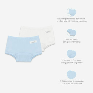 BuBaby BBB430000 Set 2 quần chip cho bé gái chất liệu sợi tre kháng khuẩn cao cấp và an toàn