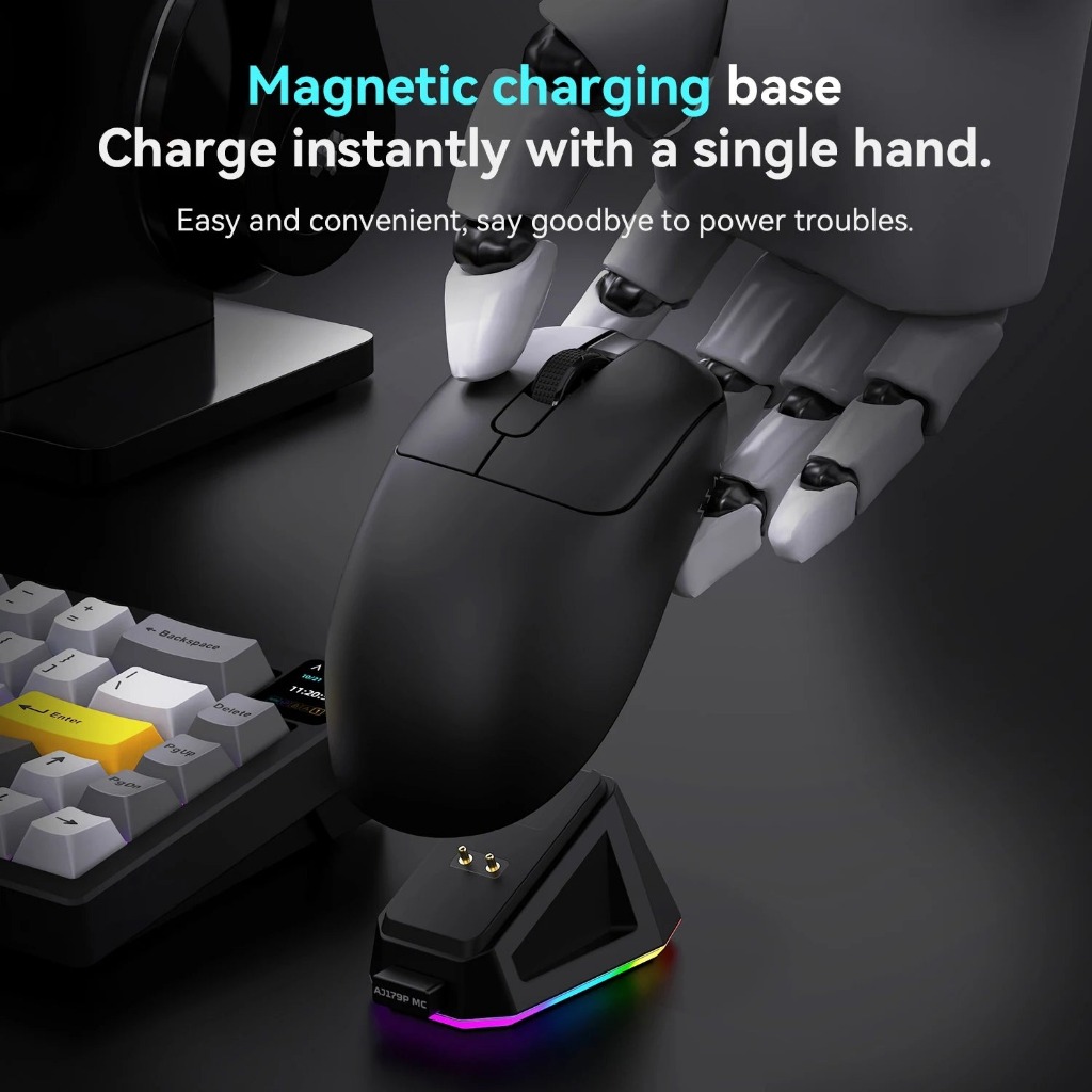 Chuột không dây AJAZZ AJ179 bản MC - 3  mode kết nối -  - DPI 12000 - APP tùy chỉnh | BigBuy360 - bigbuy360.vn