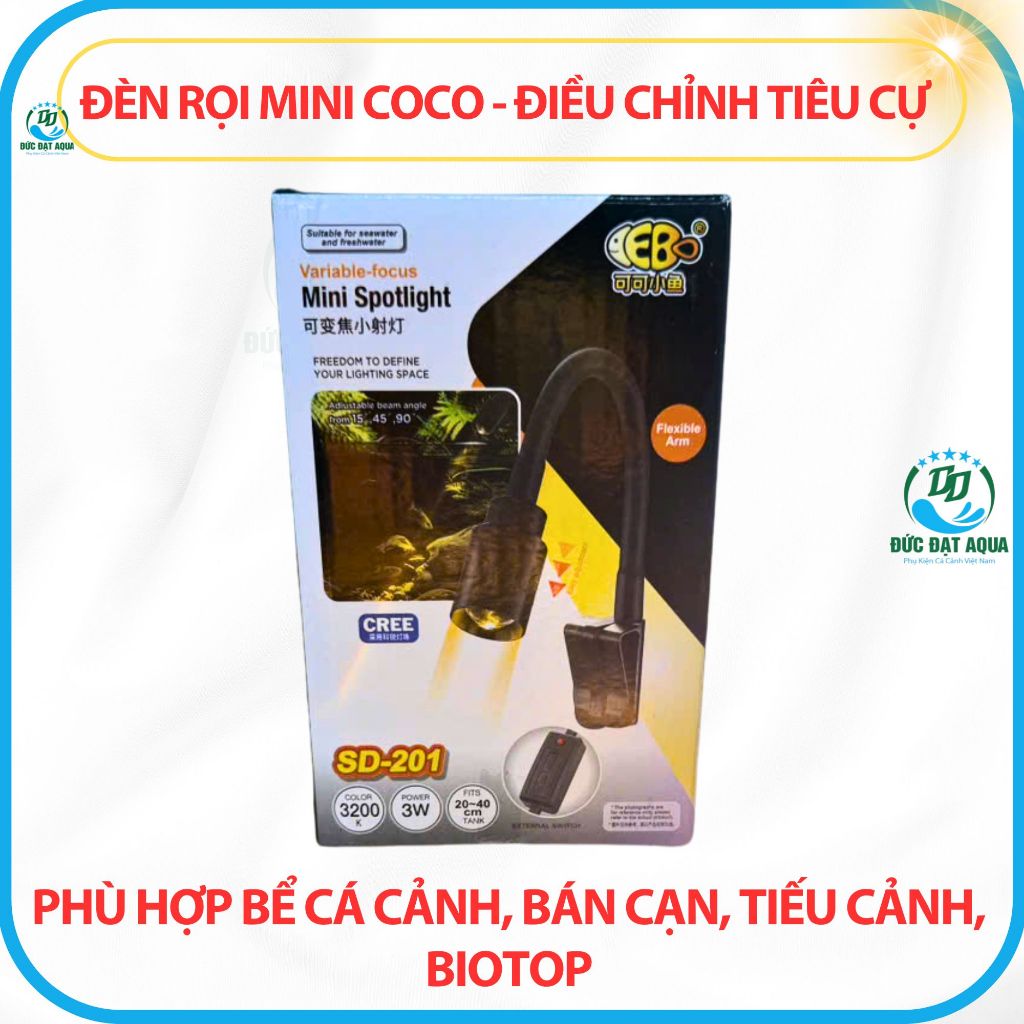 Đèn Rọi Điều Chỉnh Tiêu Cự Cho Bể Cá Cảnh, Bán Cạn, Biotop SD-201A 2