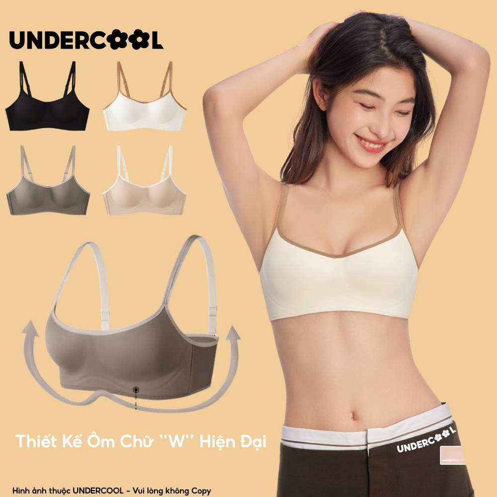 Áo Lót Nữ Su Đúc Mát Lạnh UNDERCOOL Cup Ngang Không Gọng Không Viền Đệm Mỏng Thoáng Khí Chống Chảy Xệ AL75