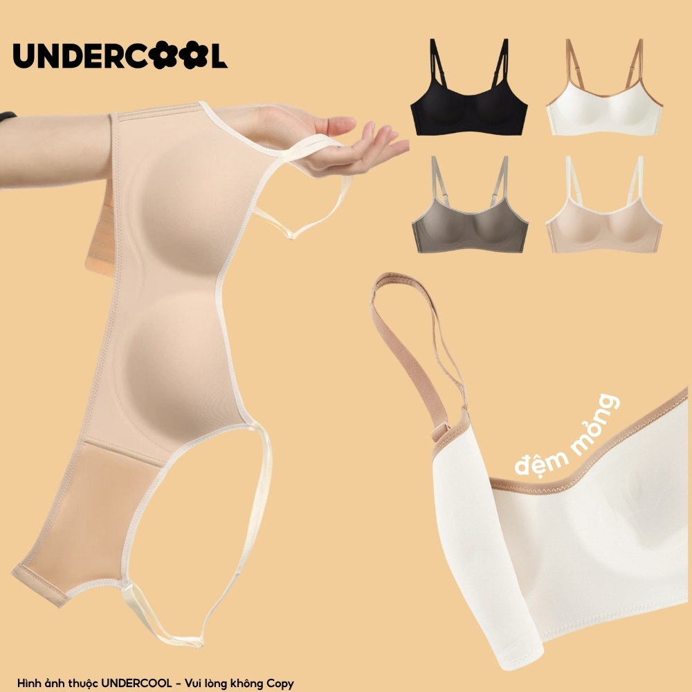Áo Lót Nữ Su Đúc Mát Lạnh UNDERCOOL Cup Ngang Không Gọng Không Viền Đệm Mỏng Thoáng Khí Chống Chảy Xệ AL75