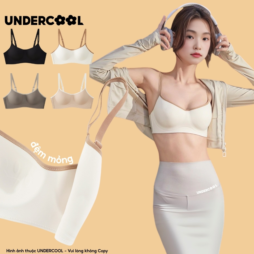 Áo Lót Nữ Su Đúc Mát Lạnh UNDERCOOL Cup Ngang Không Gọng Không Viền Đệm Mỏng Thoáng Khí Chống Chảy Xệ AL75