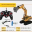 Đồ Chơi Máy Xúc Điều Khiển Từ Xa 5/6 Kênh Sạc Điện Gầu Sắt Đồ Chơi Máy Xúc Điều Khiển Cho Bé Trai