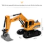 Đồ Chơi Máy Xúc Điều Khiển Từ Xa 5/6 Kênh Sạc Điện Gầu Sắt Đồ Chơi Máy Xúc Điều Khiển Cho Bé Trai
