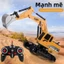 Đồ Chơi Máy Xúc Điều Khiển Từ Xa 5/6 Kênh Sạc Điện Gầu Sắt Đồ Chơi Máy Xúc Điều Khiển Cho Bé Trai