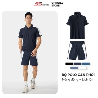 Bộ Quần Áo Nam Polo AIR-COOL Mùa Hè 5S FASHION Nhẹ Mát, Phong Cách Thể Thao, Thiết Kế Can Phối Khỏe Khoắn (BAPC24005)