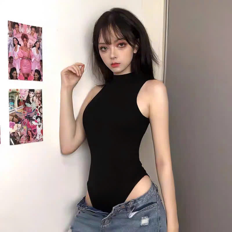 [CÓ SIZE] Áo Bodysuit Ba Lỗ Cổ 3 Phân RANSHI Áo Liền Thân Ôm Body Sexy Quyến Rũ Chất Thun Tăm Lạnh - RBS044