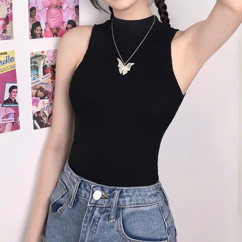 [CÓ SIZE] Áo Bodysuit Ba Lỗ Cổ 3 Phân RANSHI Áo Liền Thân Ôm Body Sexy Quyến Rũ Chất Thun Tăm Lạnh - RBS044