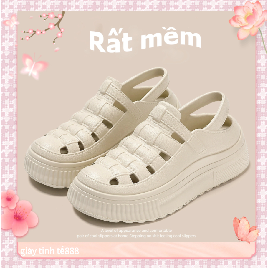 🔥Còn hàng🔥Dép Sandal Chống Trượt 5p Dép Tăng Chiều Cao Cho Nữ 5cm Đế EVE
