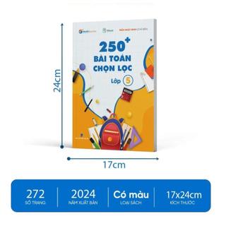 Sách - Tham khảo lớp 5 - Combo 250 Bài Toán Chọn Lọc Và 50 Đề Tăng Điểm Nhanh Toán - Tiếng Việt - Tiếng Anh Lớp 5