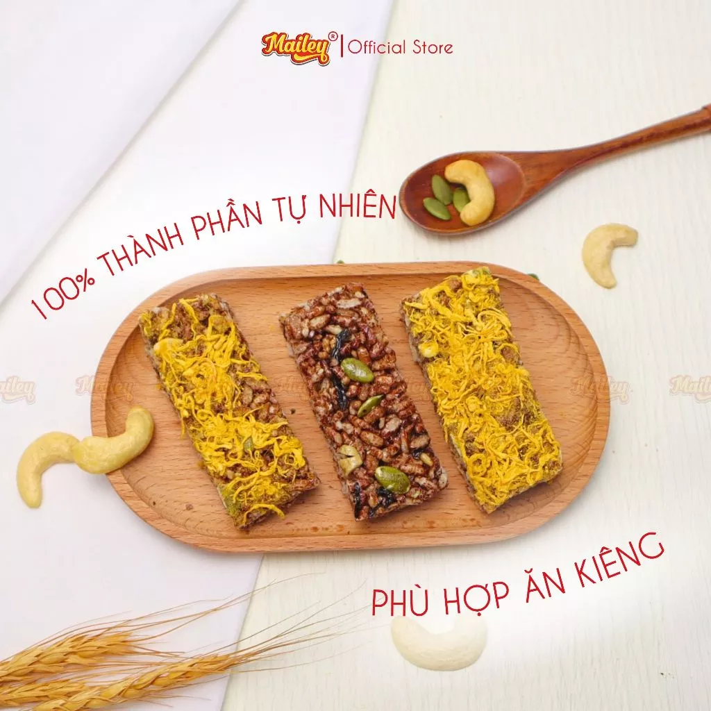 Thanh Gạo Lứt Vị Chà Bông & Rong Biển Mix Hạt – Bánh Gạo Lứt Ăn Kiêng Hỗ Trợ Giảm Cân 250g | Mailey