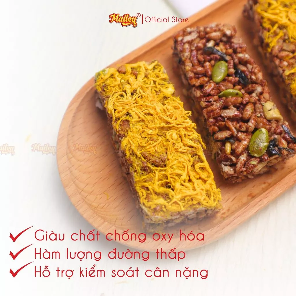 Thanh Gạo Lứt Vị Chà Bông & Rong Biển Mix Hạt – Bánh Gạo Lứt Ăn Kiêng Hỗ Trợ Giảm Cân 250g | Mailey
