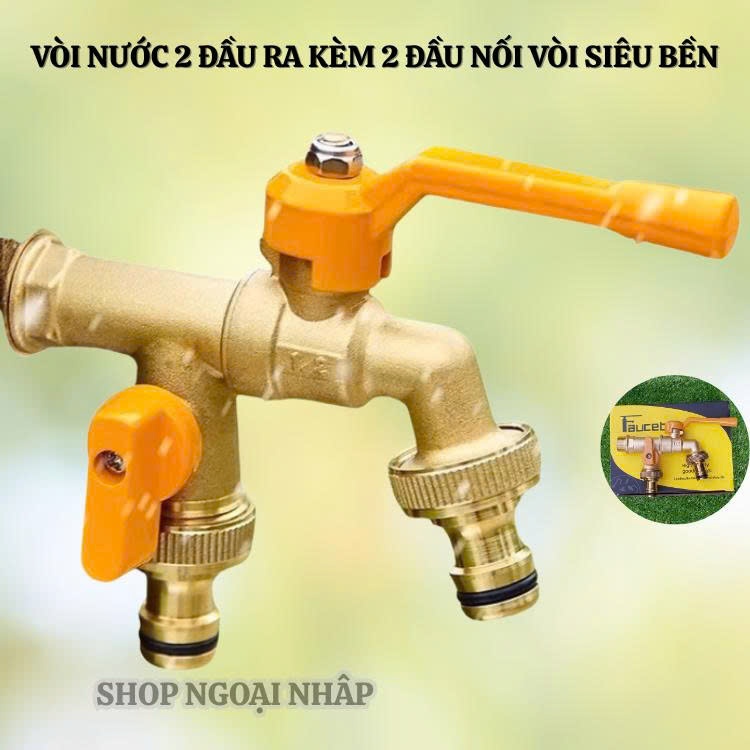Vòi nước tăng áp Faucet chia 2 dầu ra thông minh bằng hợp kim siêu bền-Phiên bản mới nhất