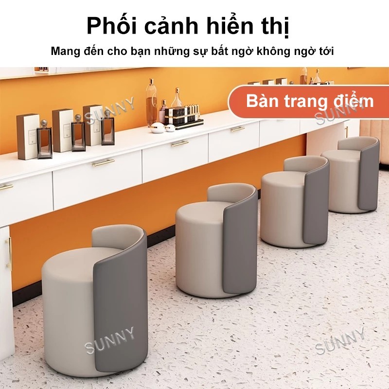SUNNY Ghế trang điểm Ghế tròn có lưng tựa và mặt ngồi mềm mại thích hợp để học tập và trang điểm