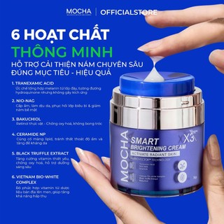 Kem Giảm Nám Mocha 6in1 Đa Tầng, Cải Thiện Sạm Nám Smart Brightening Cream 30gr