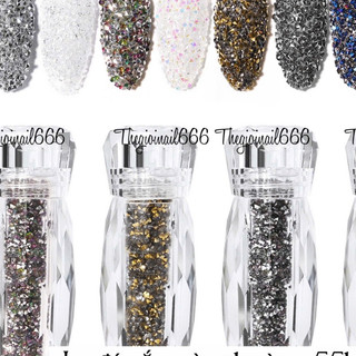 Lọ đá rắc tổng hợp các màu trang trí nail