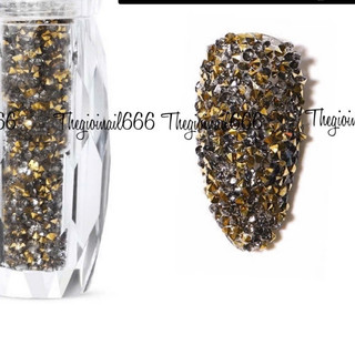 Lọ đá rắc tổng hợp các màu trang trí nail
