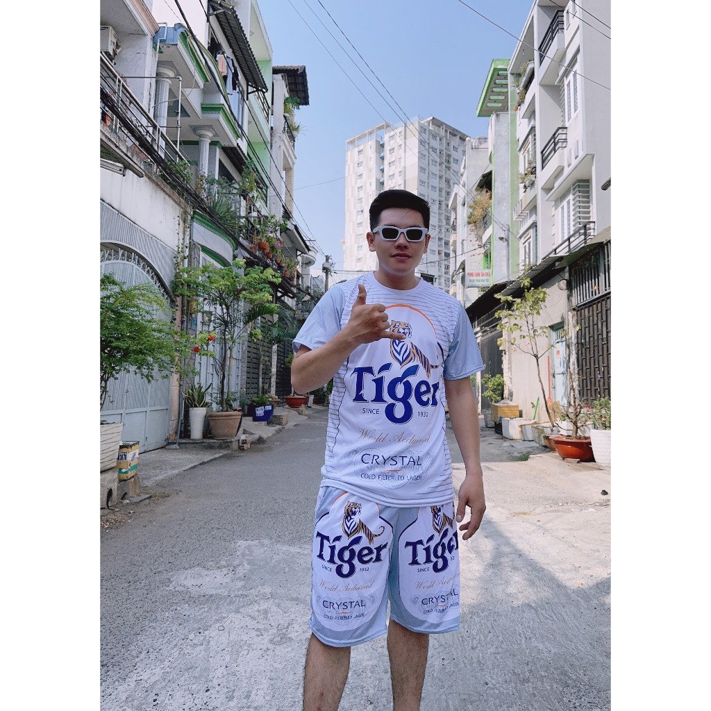 [Mã TUIXACH30 giảm 30K đơn 49K] Giá Sỉ ⚡️Siêu Phẩm⚡️ Đồ bộ thể nam phối BIA TIGER BẠC sét quần áo mặc nhà chất thun Kl1