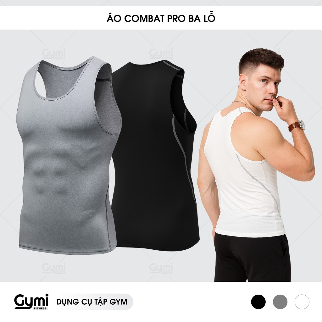 Áo Thun Ba Lỗ Giữ Nhiệt Combat Pro - Áo Tank Top Co Dãn Bó Cơ Thể Thao Nam, Tập Gym, Thể Thao - AoThunTheThao-AoBaLo