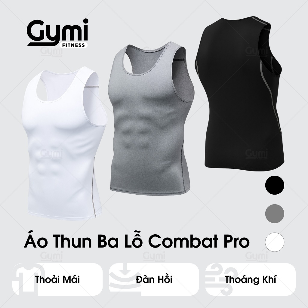 Áo Thun Ba Lỗ Giữ Nhiệt Combat Pro - Áo Tank Top Co Dãn Bó Cơ Thể Thao Nam, Tập Gym, Thể Thao - AoThunTheThao-AoBaLo