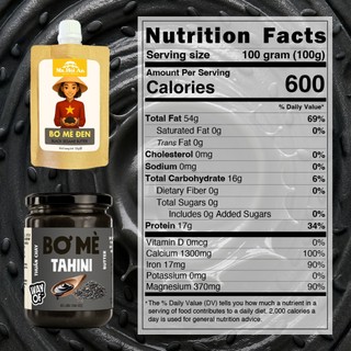 Bơ Mè Đen Tahini 100% WayOf - Không Đường Không Dầu - Bổ Sung Canxi Eat Clean