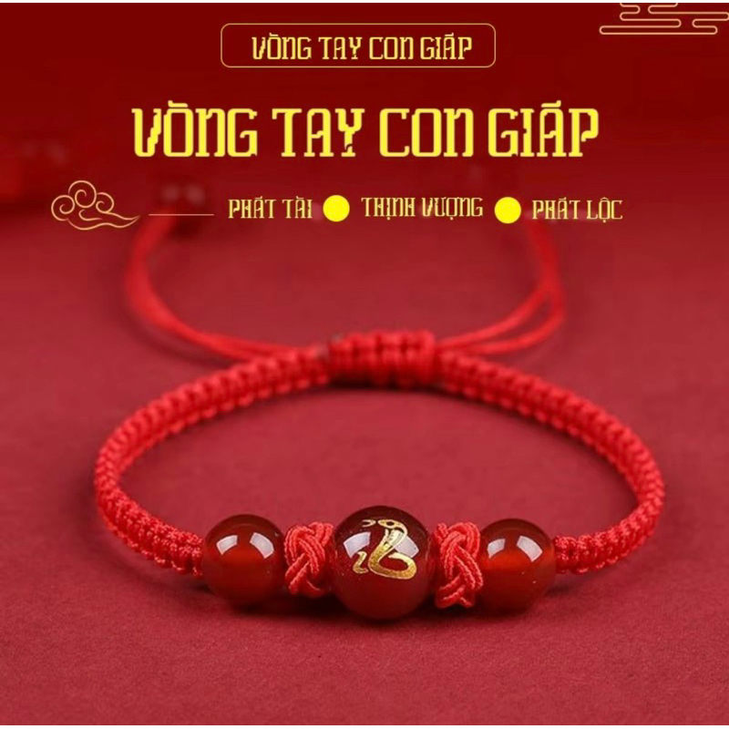 Vòng tay chỉ đỏ 12 con giáp, Năm bản mệnh ,may mắn, thủ công 2026