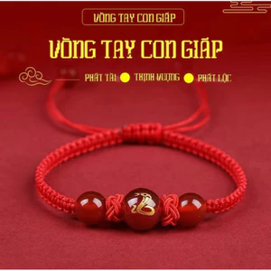 Vòng tay chỉ đỏ 12 con giáp, Năm bản mệnh ,may mắn, thủ công 2026
