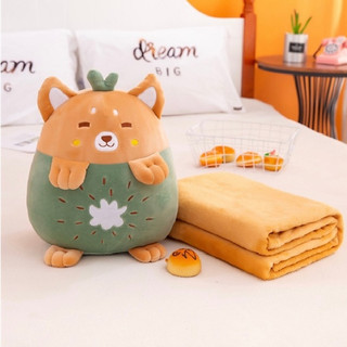 Bộ chăn gối văn phòng hình thú cute dùng cho bé đi học , nhân viên văn phòng nghỉ trưa đi tầu xe