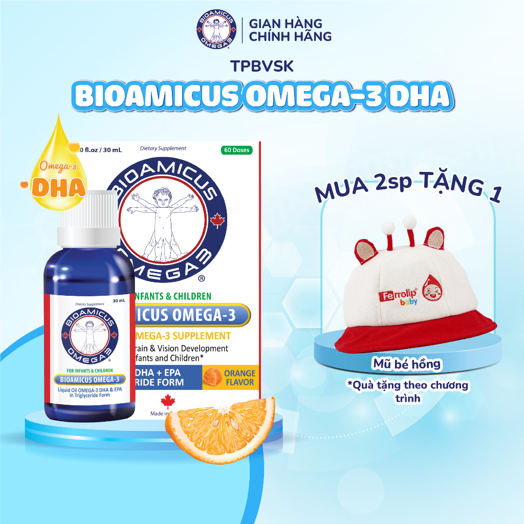 BioAmicus Omega 3 DHA 30mL | Shopee Việt Nam