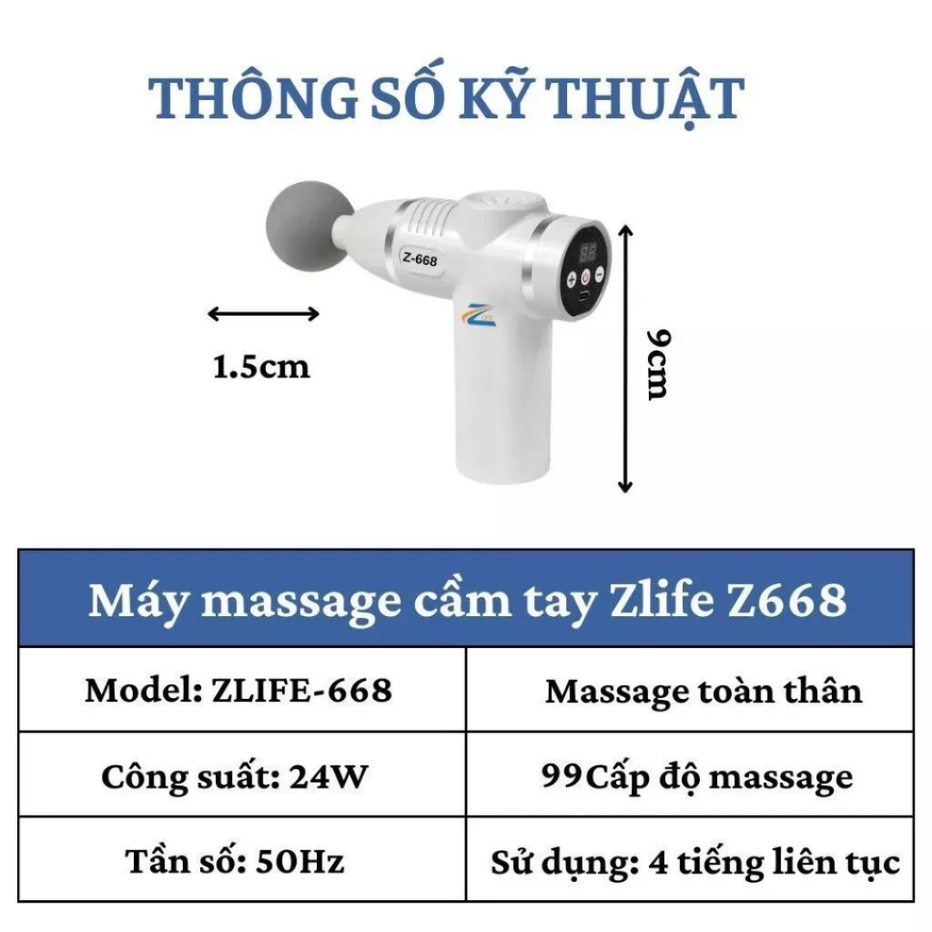 Máy Massage Cổ Vai Gáy Văn Phòng Công Sở, Máy Mát Xa Cầm Tay Mini Đấm Lưng với 12 Đầu và 99 Cấp Độ
