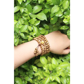 Vòng Tay Trầm Hương Chuỗi Tràng 108 Hạt Mix Charm Bạc/ Bạc Mạ Vàng S925  Mộc Trầm Hương MTH