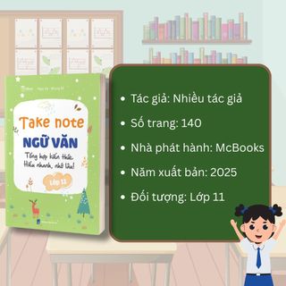 Sách - Take Note Ngữ Văn lớp 11 – Tổng hợp kiến thức, hiểu nhanh, nhớ lâu - TKBooks