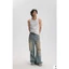 Quần Jeans Wash Ống Rộng GODMOTHER Quần Jeans Mài Rách Phong Cách Form Rộng Unisex Nam Nữ