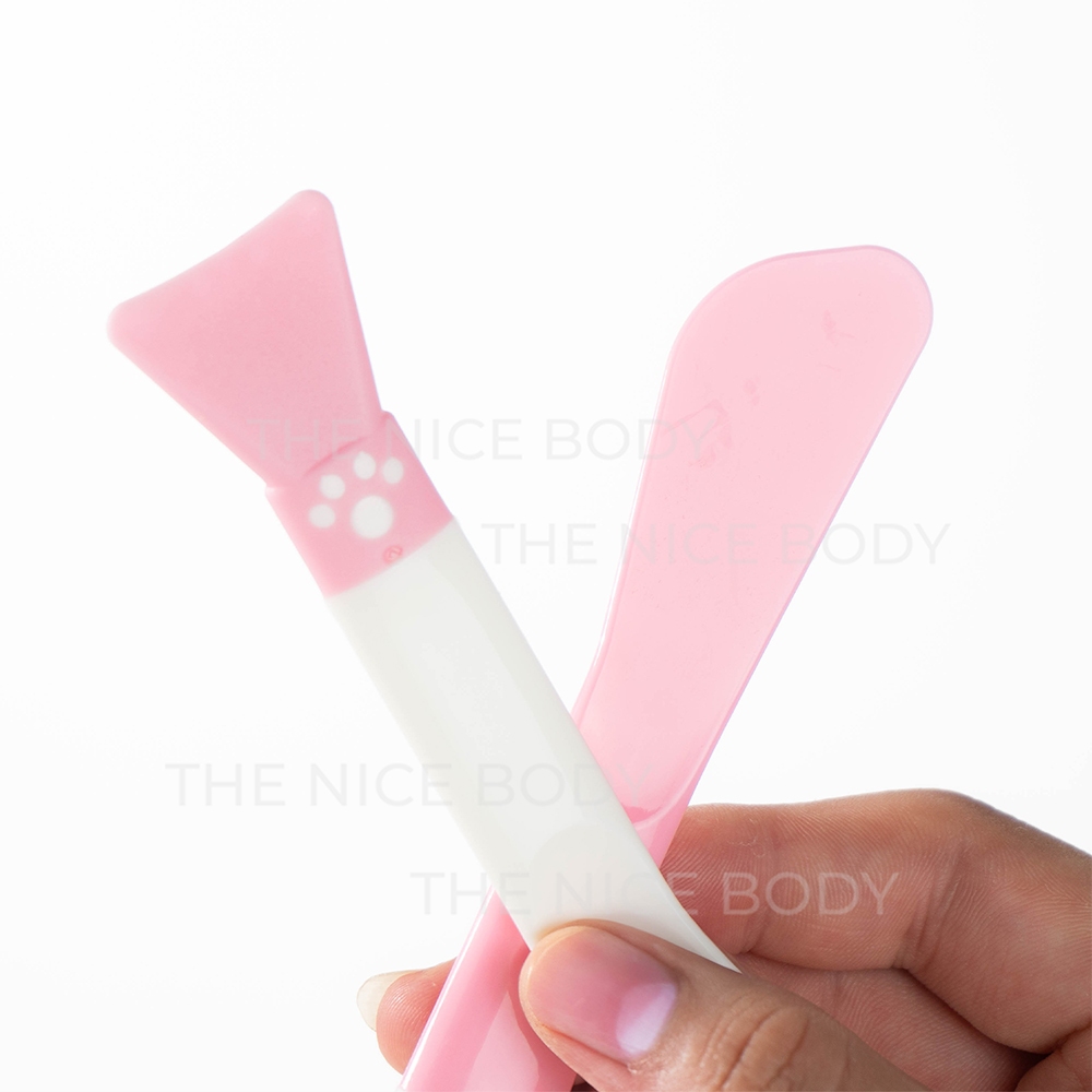 Cọ Silicon Đắp Mặt Nạ Jade&Leaf Quét Bột Cây Chổi Tán Mask Đất Sét Thiết Kế 2 Đầu Hình Chân Mèo
