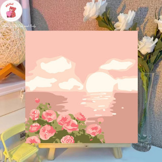 ( TẶNG SET 10 KHẨU TRANG) Tranh Số Hoá Aya Ngạc Nhiên Hoạt Hình Tranh Tô Màu 20x20cm dễ thương đầy đủ cọ, màu, căng khun