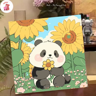 ( TẶNG SET 10 KHẨU TRANG) Tranh Số Hoá Hoạt Hình Tranh Tô Màu 20x20cm dễ thương đầy đủ cọ, màu, căng khung sẵn MEILI STO