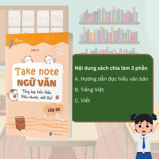 Sách - Take Note Ngữ Văn lớp 10 – Tổng hợp kiến thức, hiểu nhanh, nhớ lâu - TKBooks
