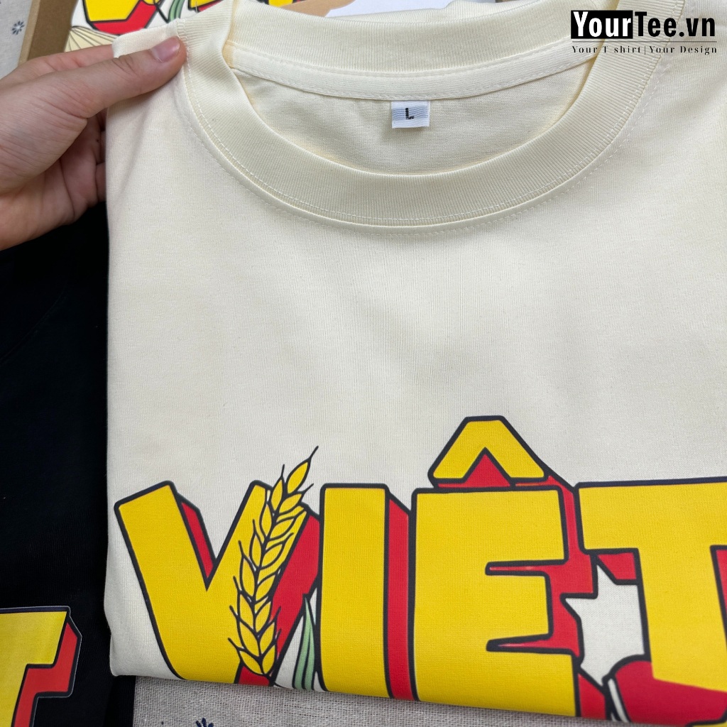 [ÁO THUN VIỆT NAM] Áo Thun Cotton, Form Unisex Nam Nữ, In Hình Việt Nam, Chất Cotton Đẹp Mềm Mịn Mát + Có Hộp