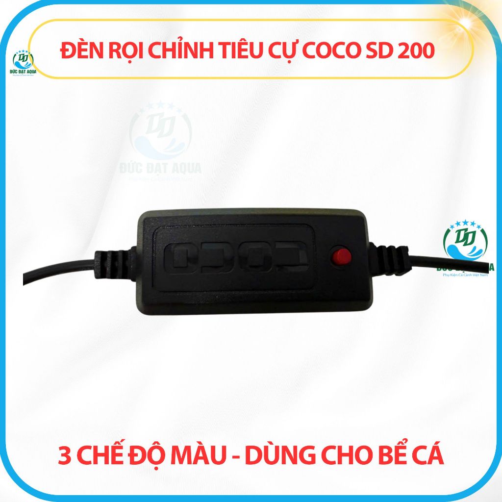 Đèn Led rọi Coco cao cấp chỉnh tiêu cự SD-200 5W/7W/10W (3 chế độ màu) cho bể cá cảnh 7