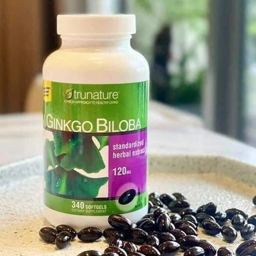 (Date T7/2028) Viên uống bổ não Trunature Ginkgo Biloba 120mg, hộp 340 viên của Mỹ (Ginkgo 340 viên)