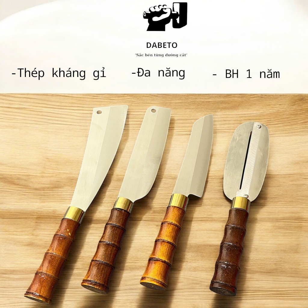 Bộ dao thái nhà bếp đa năng 4 món DABETO   – Chuẩn làng nghề truyền thống vip 2
